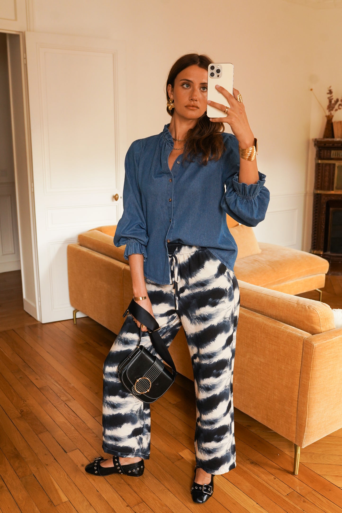 Chemise Gabrielle - Jean détails fronces