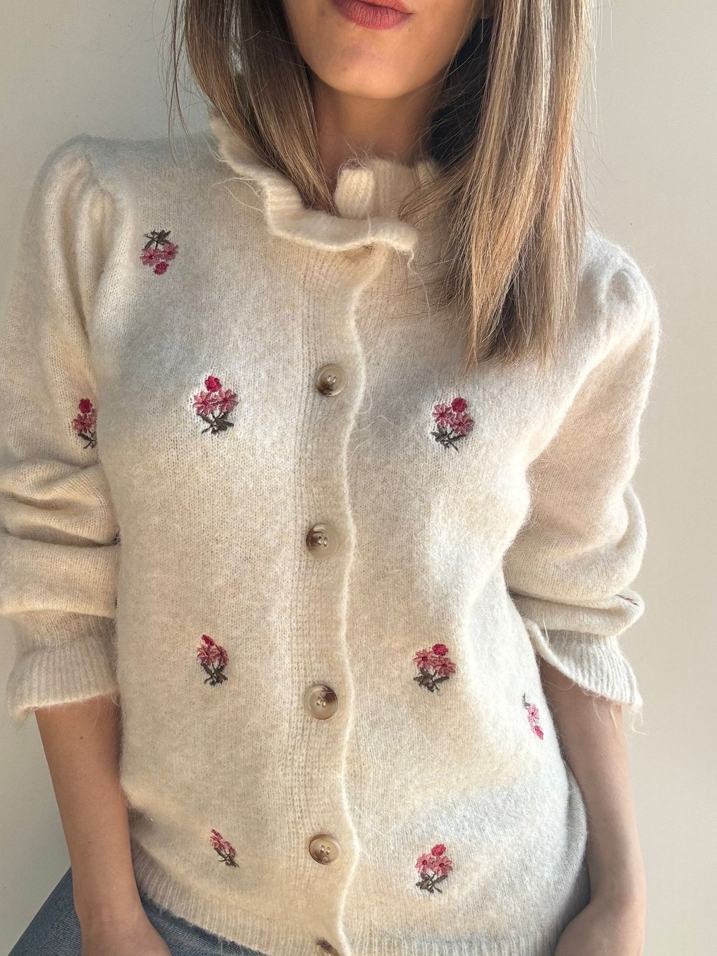 Gilet Rosalie - broderies florales