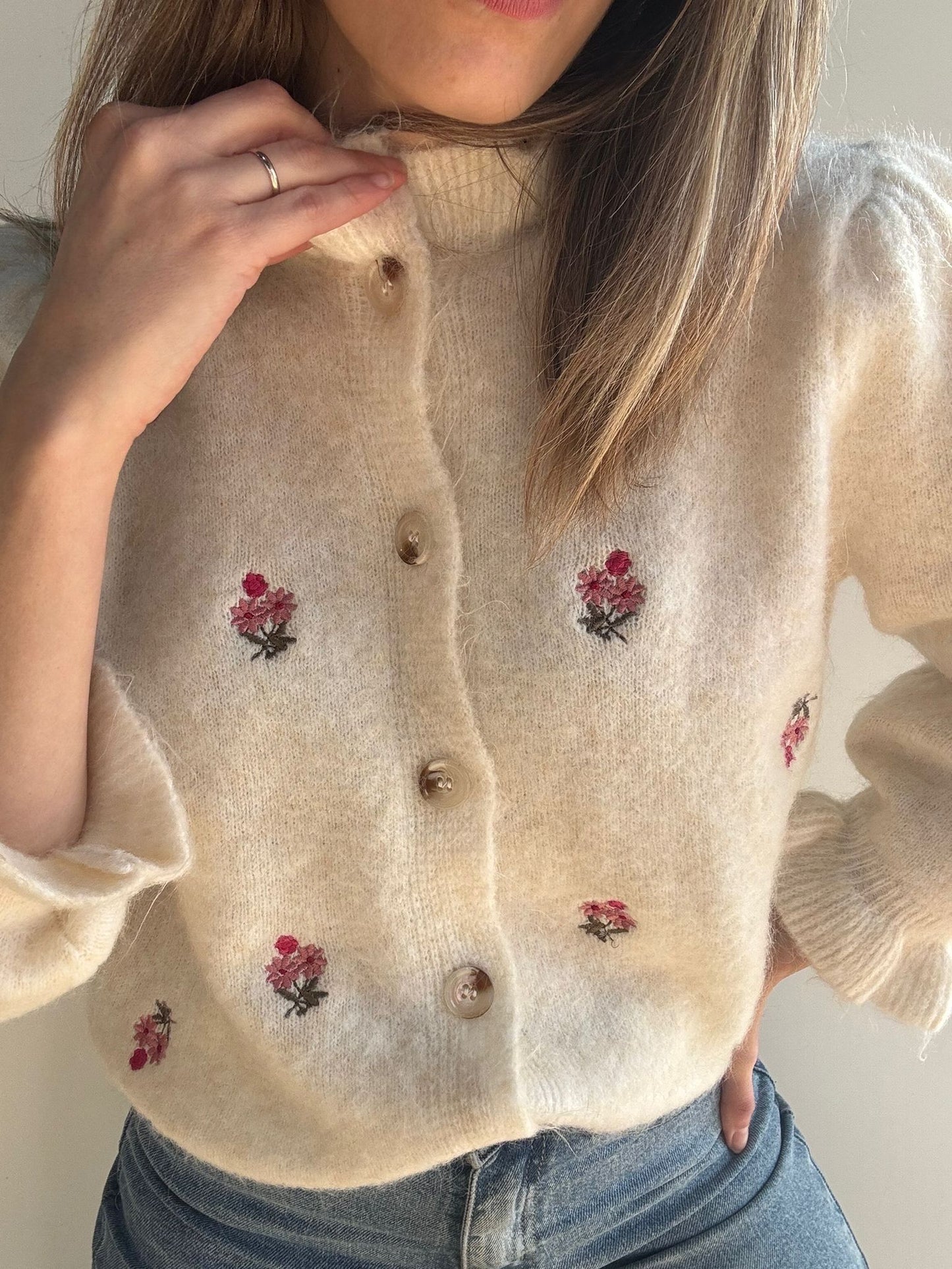 Gilet Rosalie - broderies florales