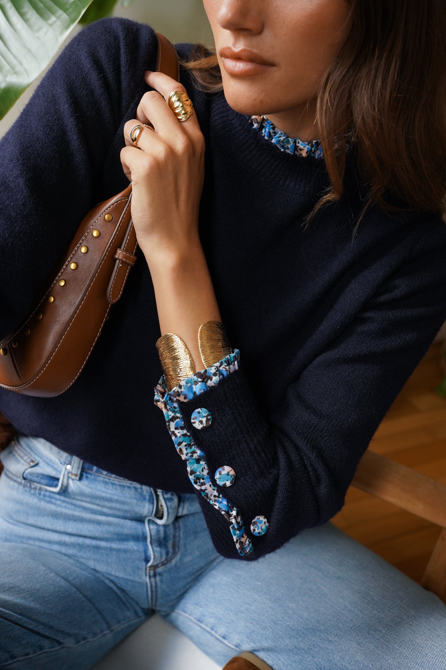 Pull Victoire - col et poignets Liberty