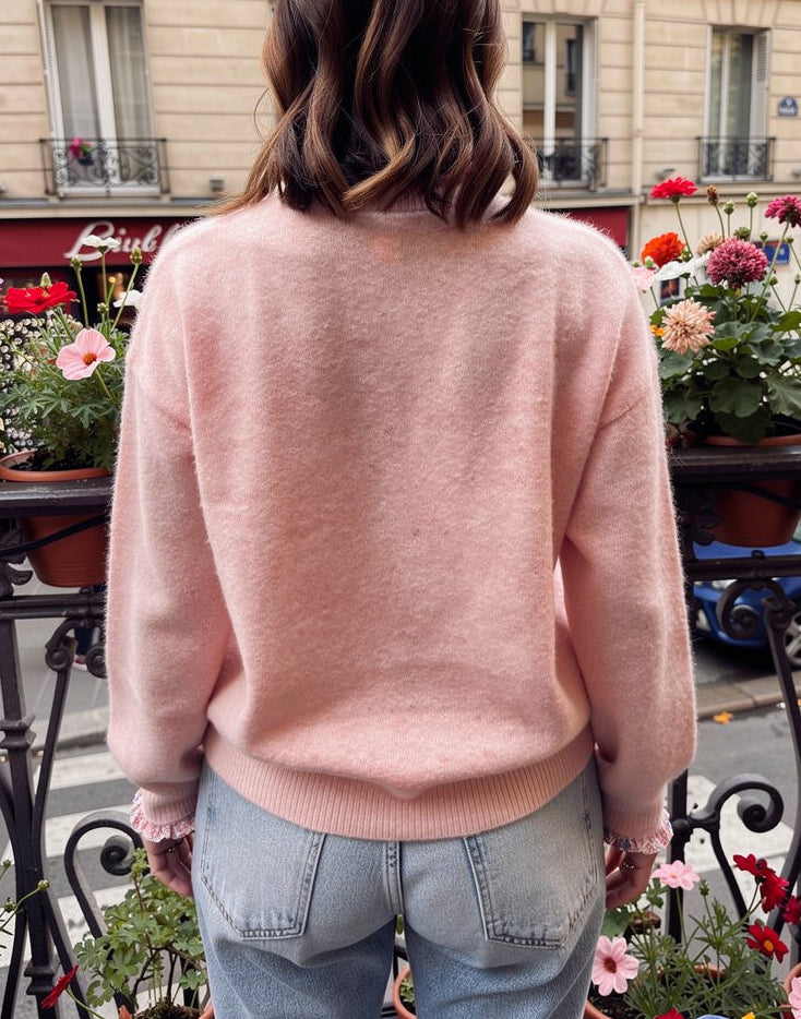 Pull Anaïs – cœur brodé