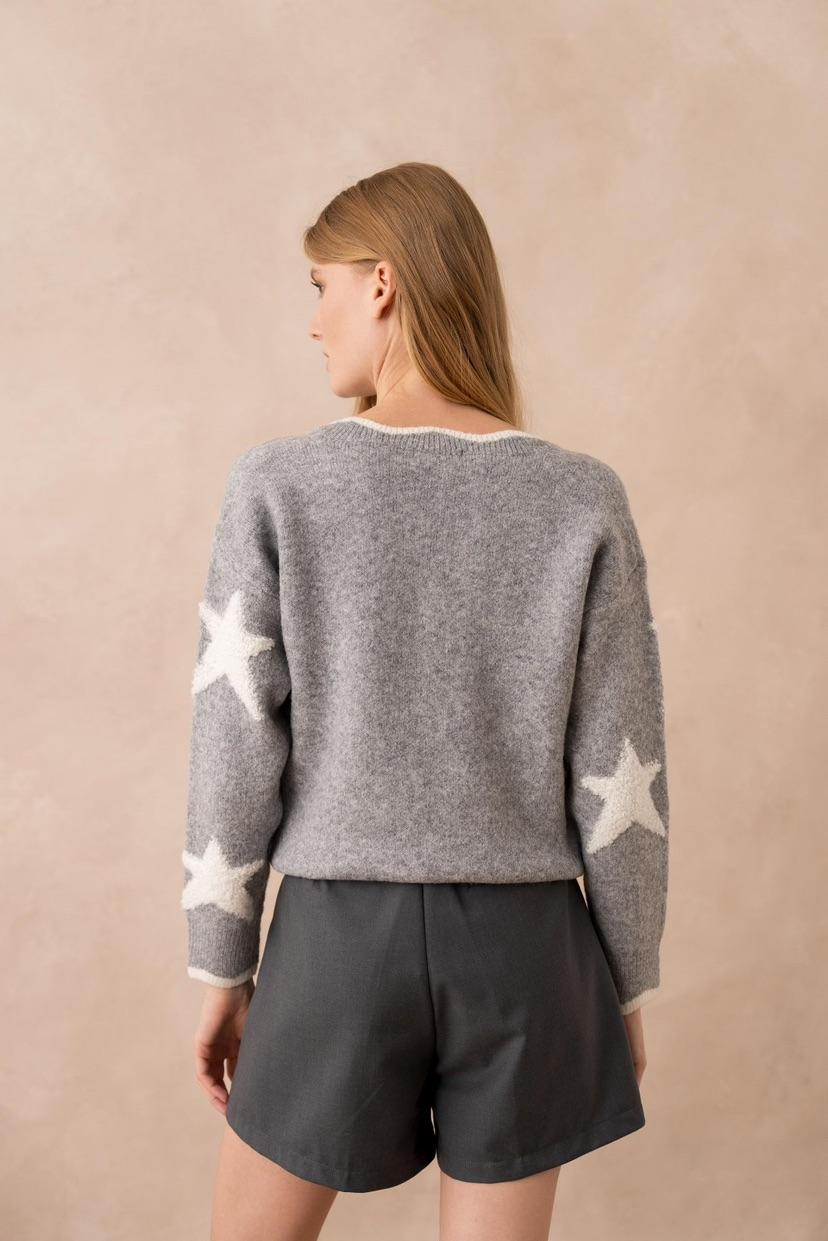 Pull Céleste - motifs étoile